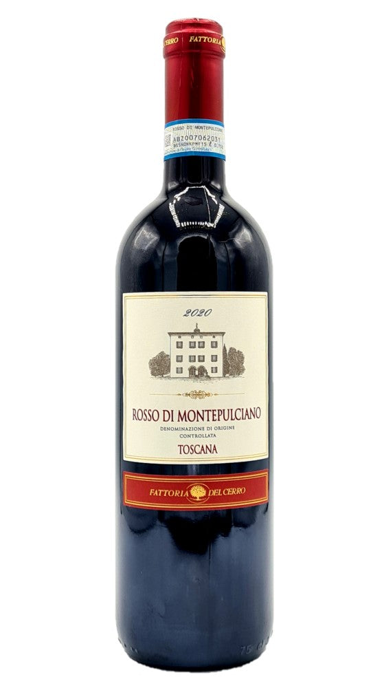 bottiglia di vino rosso Fattoria del Cerro Rosso di Montepulciano 2020 cl75